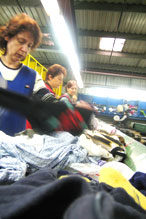 sorting textiles - photo courtesy LMB